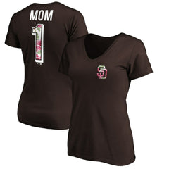 San Diego Padres Women's Mother's Day V-Neck T-Shirt Clearance