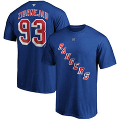 Mika Zibanejad New York Rangers Fanatics Big & Tall Name & Number T-Shirt Blue