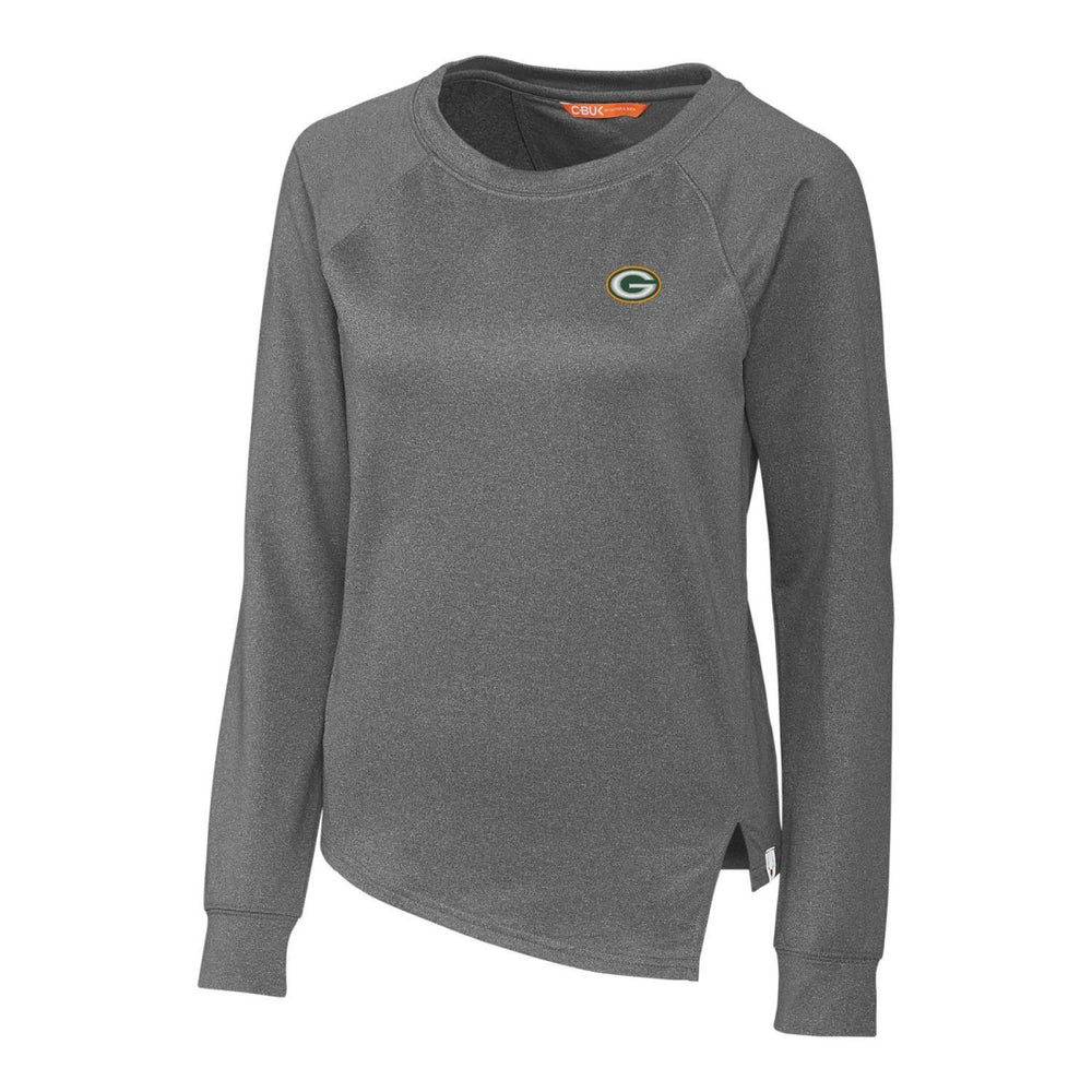 Green Bay Packers Cutter & Buck Women's Jackson Pullover Sweatshirt Heathered Charcoal - NFL
