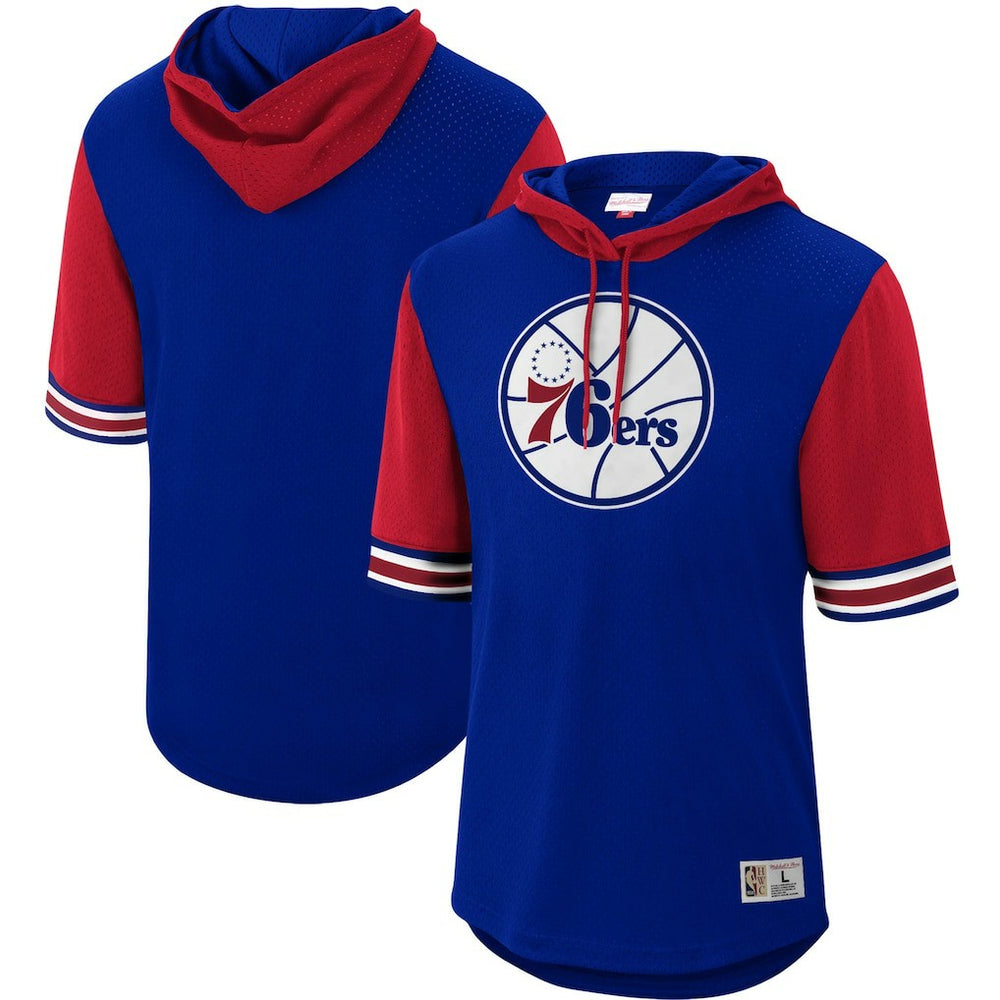 Mitchell & Ness - Philadelphia 76ers Hardwood Classics Buzzer Beater Mesh Pullover Hoodie - Royal