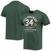 NBA - Giannis Antetokounmpo Milwaukee Bucks Homage Greek Tri-Blend T-Shirt - Hunter Green