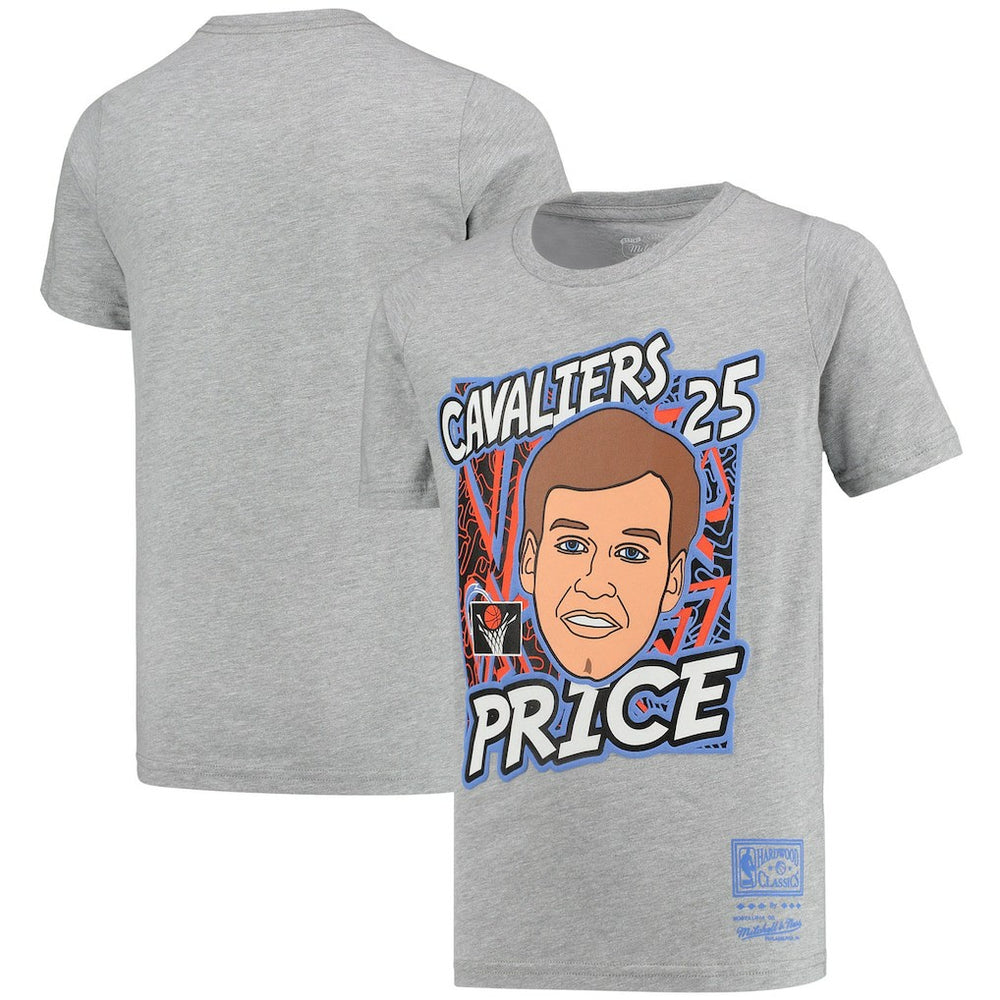 Mitchell & Ness - Mark Price Cleveland Cavaliers Youth Hardwood Classics King of the Court Player T-Shirt - Gray