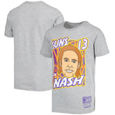 Mitchell & Ness - Steve Nash Phoenix Suns Youth Hardwood Classics King of the Court Player T-Shirt - Gray