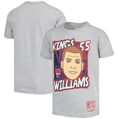 Mitchell & Ness - Jason Williams Sacramento Kings Youth Hardwood Classics King of the Court Player T-Shirt - Gray