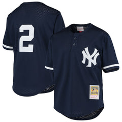 Derek Jeter New York Yankees Mitchell & Ness Youth Cooperstown Collection Mesh Batting Practice Jersey Lifestyle