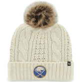 Buffalo Sabres - '47 Women's Meeko Cuffed Knit Hat with Pom White