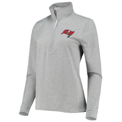 Tampa Bay Buccaneers Vineyard Vines Women's Sankaty Shep Half-Zip Pullover Top Heather Gray - NFL