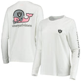 Las Vegas Raiders Vineyard Vines Women's Helmet Long Sleeve T-Shirt White - NFL