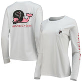 Atlanta Falcons Vineyard Vines Women's Helmet Long Sleeve T-Shirt White - NFL