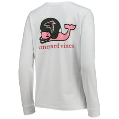 Atlanta Falcons Vineyard Vines Women's Helmet Long Sleeve T-Shirt White - NFL