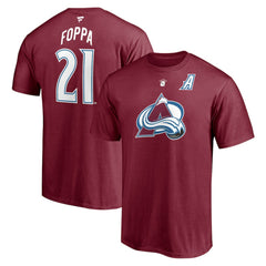 Peter Forsberg Colorado Avalanche - Fanatics Authentic Stack Retired Player Nickname & Number T-Shirt Burgundy