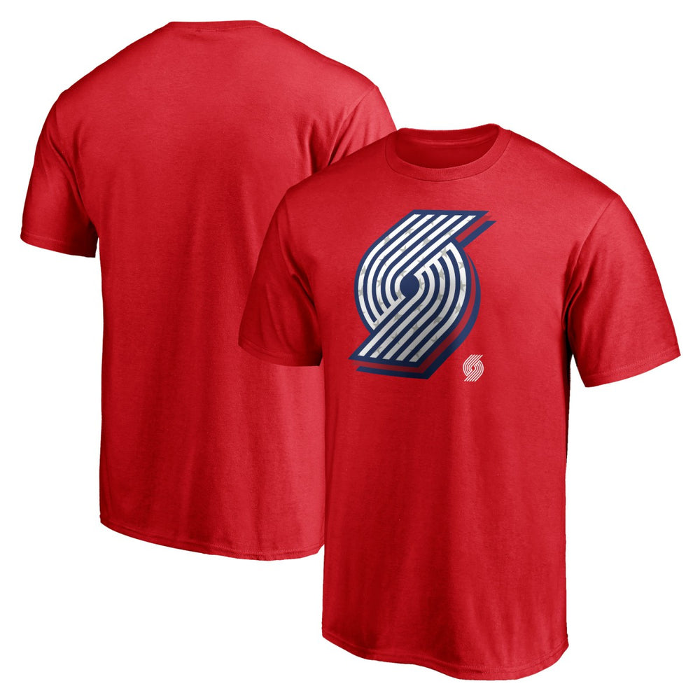 NBA - Portland Trail Blazers Red White & Team T-Shirt - Red