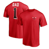 NBA - Chicago Bulls Number One Dad T-Shirt - Red