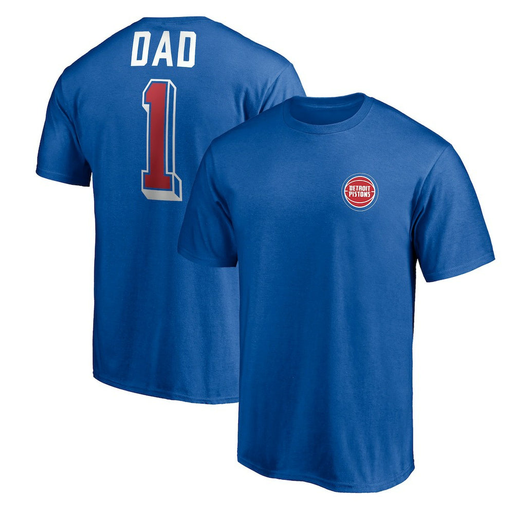 NBA - Detroit Pistons Number One Dad T-Shirt - Royal