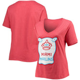 Miami Marlins New Era Women's City Connect Plus Size V-Neck T-Shirt Clearance