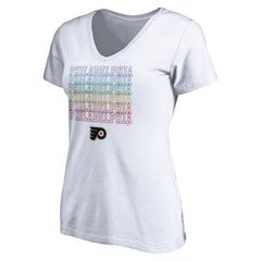 Philadelphia Flyers - Women's City Pride V-Neck T-Shirt White