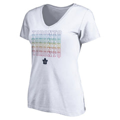 Toronto Maple Leafs - Women's City Pride V-Neck T-Shirt White