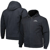 Seattle Seahawks Dunbrooke Big & Tall Dakota Canvas Hoodie Full-Zip Jacket Charcoal - NFL