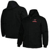 Tampa Bay Buccaneers Dunbrooke Big & Tall Dakota Canvas Hoodie Full-Zip Jacket Black - NFL