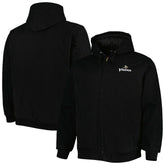 Minnesota Vikings Dunbrooke Big & Tall Dakota Canvas Hoodie Full-Zip Jacket Black - NFL