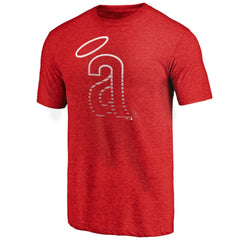 California Angels Cooperstown Weathered Logo Tri-Blend T-Shirt for sale