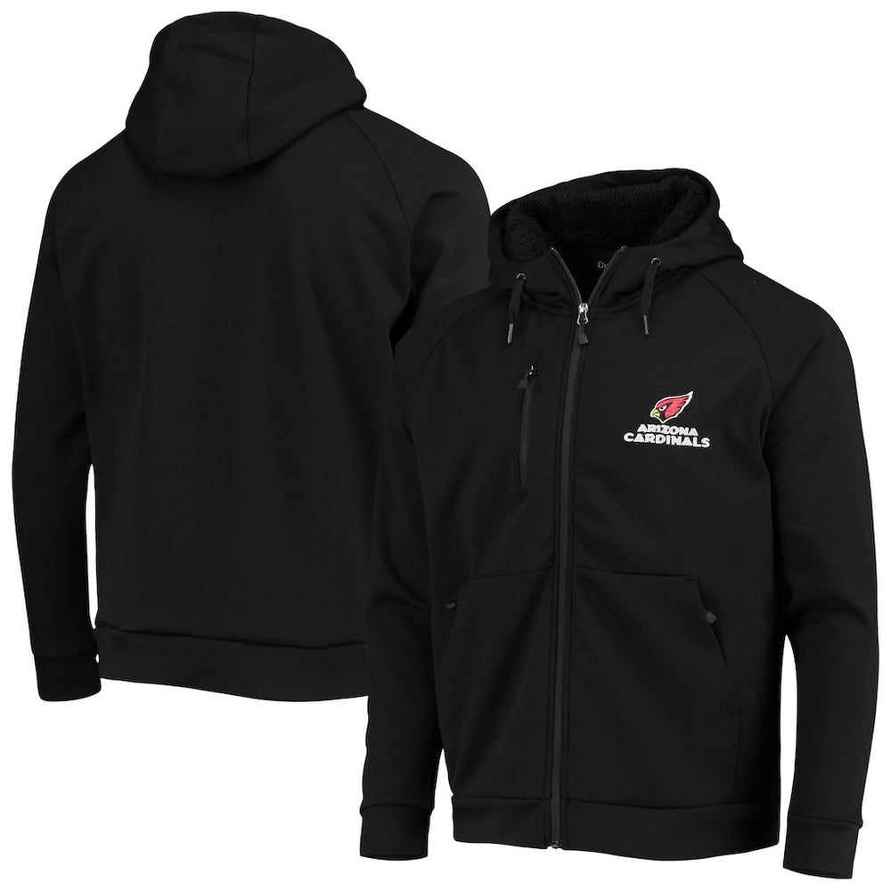 Arizona Cardinals Dunbrooke Shag Tri-Blend Full-Zip Raglan Hoodie Black - NFL