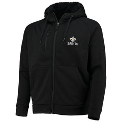 New Orleans Saints Dunbrooke Shag Tri-Blend Full-Zip Raglan Hoodie Black - NFL
