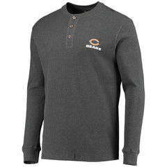 Chicago Bears Dunbrooke Logo Maverick Thermal Henley Long Sleeve T-Shirt Heathered Gray - NFL
