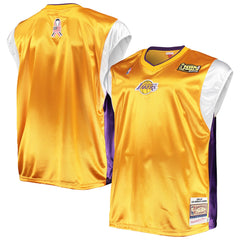 Mitchell & Ness - Los Angeles Lakers Hardwood Classics Big & Tall On-Court Shooting V-Neck Shirt - Gold/Purple