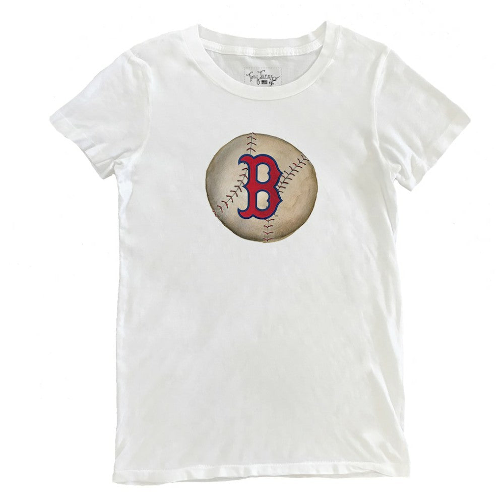Boston Red Sox Tiny Turnip Women's Stitched Baseball T-Shirt Lifestyle