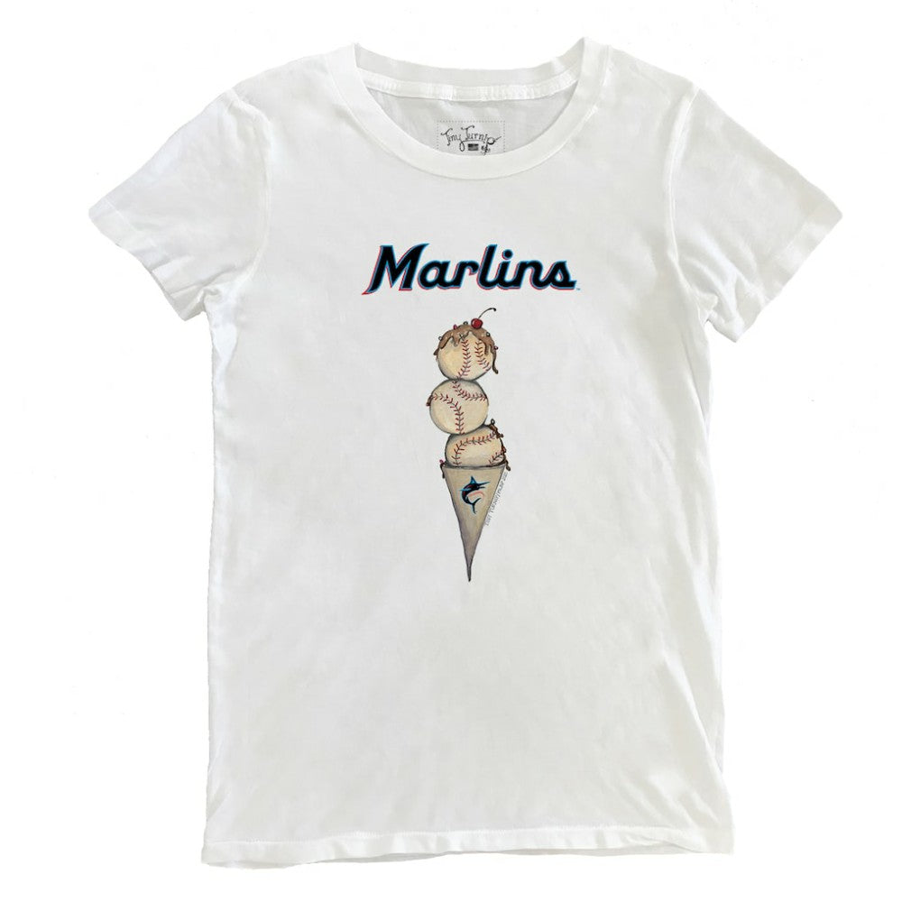 Miami Marlins Tiny Turnip Women's Triple Scoop T-Shirt Lifestyle