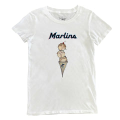 Miami Marlins Tiny Turnip Women's Triple Scoop T-Shirt Lifestyle
