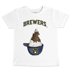 Milwaukee Brewers Tiny Turnip Youth Sundae Helmet T-Shirt Clearance