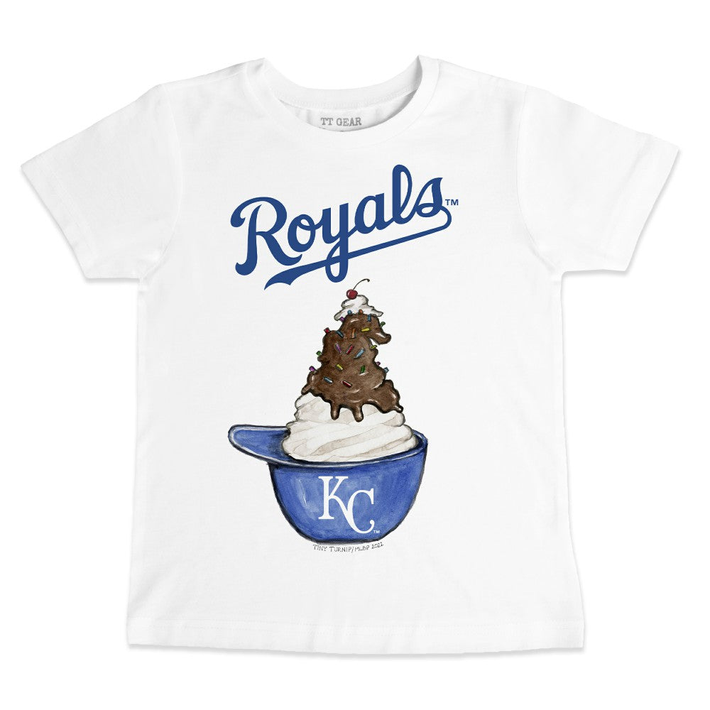 Kansas City Royals Tiny Turnip Youth Sundae Helmet T-Shirt Clearance