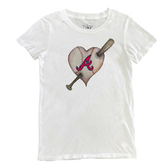 Atlanta Braves Tiny Turnip Women's Heart Bat T-Shirt for sale