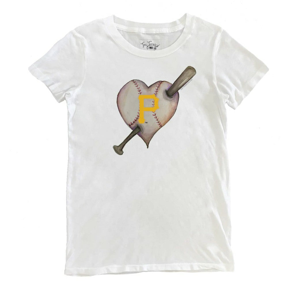 Pittsburgh Pirates Tiny Turnip Women's Heart Bat T-Shirt Online