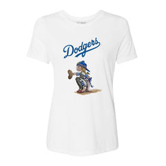 Los Angeles Dodgers Tiny Turnip Women's Kate the Catcher T-Shirt Sale