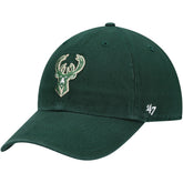 47 brand - Milwaukee Bucks '47 Core Logo Clean Up Adjustable Hat - Hunter Green
