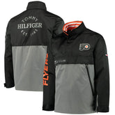 Philadelphia Flyers - Tommy Hilfiger Anorak Quarter-Zip Hoodie Jacket Black/Gray