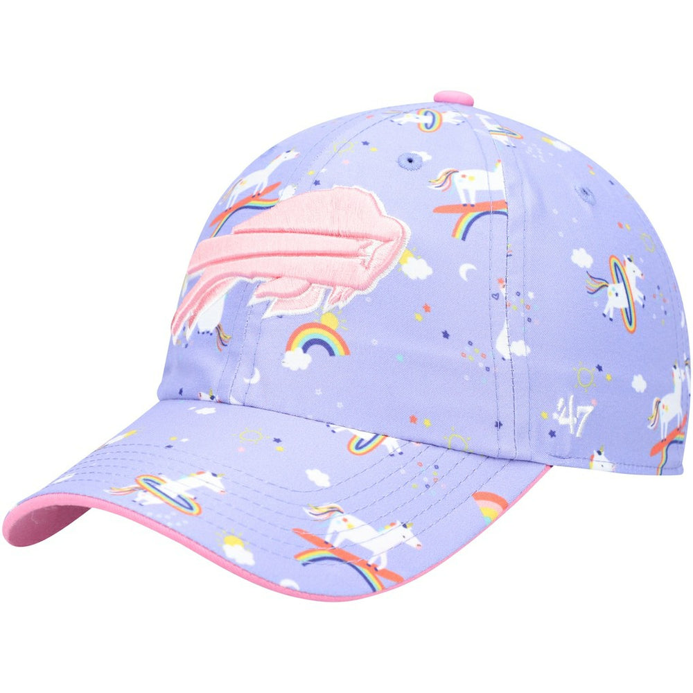 Buffalo Bills '47 Girls Preschool Unicorn Clean Up Adjustable Hat Purple - 47 brand