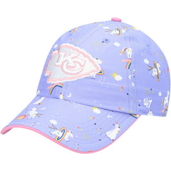 Kansas City Chiefs '47 Girls Preschool Unicorn Clean Up Adjustable Hat Purple - 47 brand
