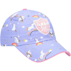 Las Vegas Raiders '47 Girls Preschool Unicorn Clean Up Adjustable Hat Purple - 47 brand