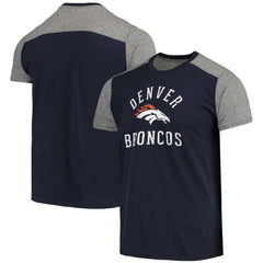 Denver Broncos Majestic Threads Field Goal Slub T-Shirt Navy/Gray - NFL