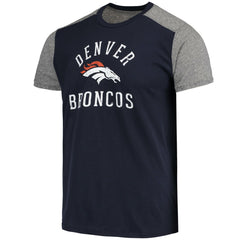Denver Broncos Majestic Threads Field Goal Slub T-Shirt Navy/Gray - NFL
