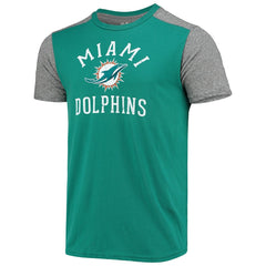 Miami Dolphins Majestic Threads Field Goal Slub T-Shirt Aqua/Gray - NFL