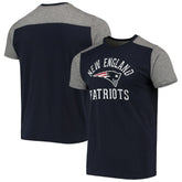 New England Patriots Majestic Threads Field Goal Slub T-Shirt Navy/Gray - NFL