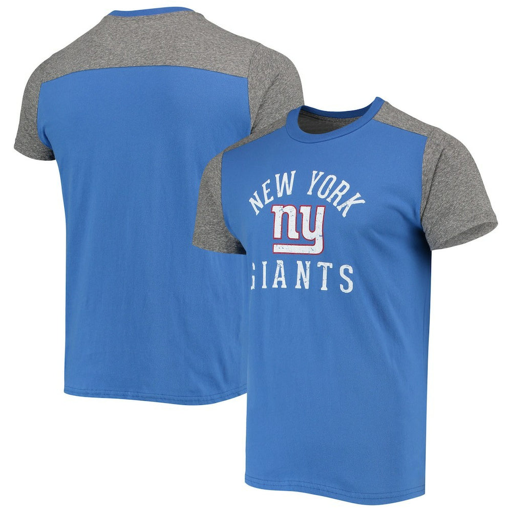 New York Giants Majestic Threads Field Goal Slub T-Shirt Royal/Gray - NFL