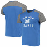 New York Giants Majestic Threads Gridiron Classics Field Goal Slub T-Shirt Royal/Heathered Gray - NFL