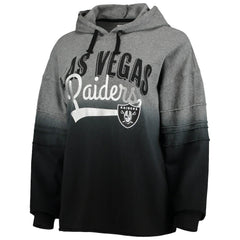 Las Vegas Raiders Touch Women's Superstar Dip-Dye Pullover Hoodie Heathered Gray/Black - NFL