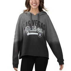 Las Vegas Raiders Touch Women's Superstar Dip-Dye Pullover Hoodie Heathered Gray/Black - NFL